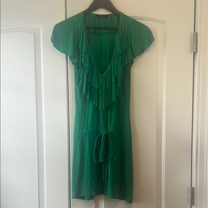 Boutique Green Ruffled Dress